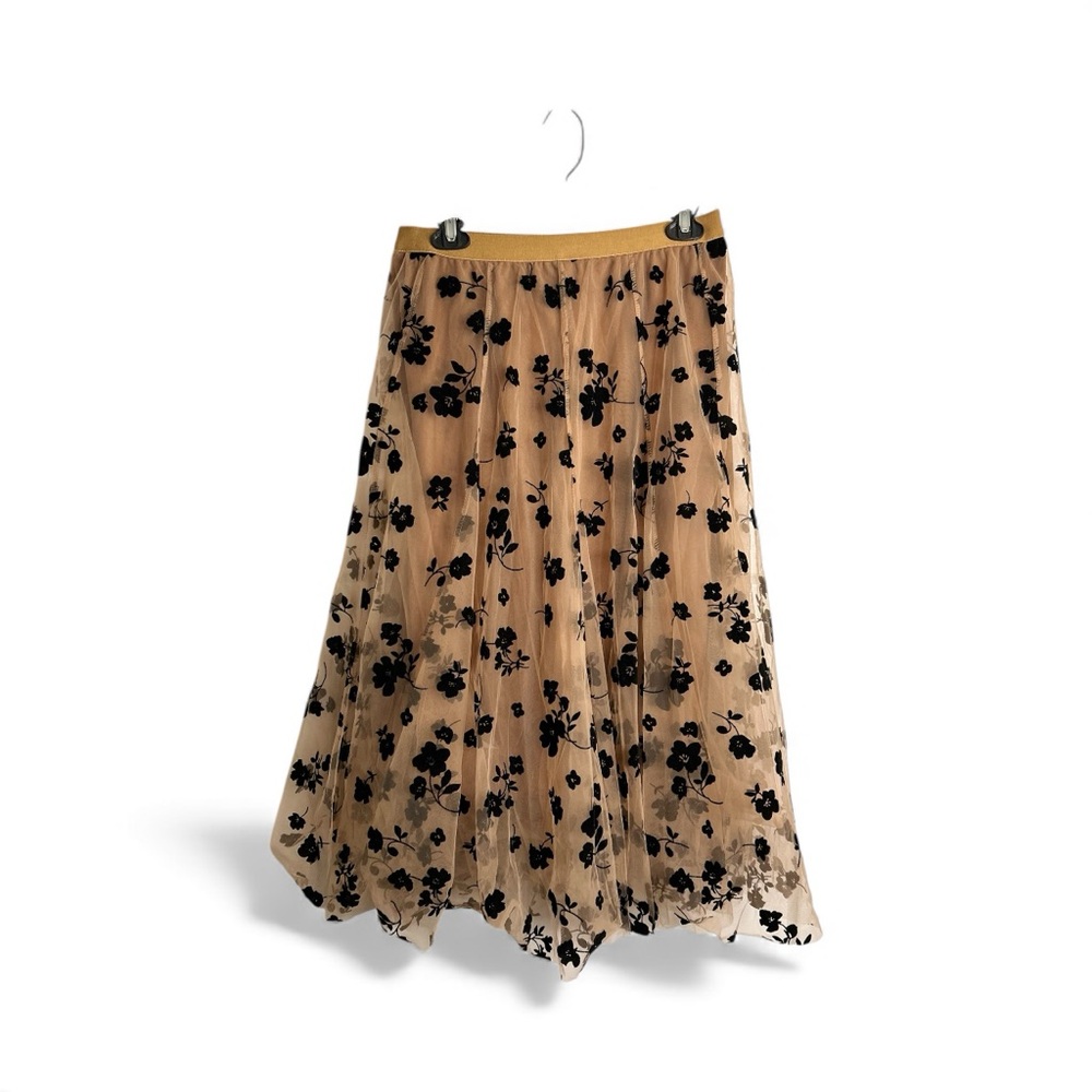 Chicwish M Tule Layered Skirt Velvet floral Appliqués Fairy Grunge New 5641 - Picture 2 of 12